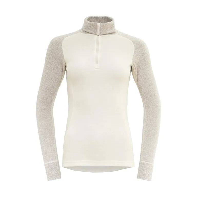 DEVOLD Duo Active Merino 205 Zip Neck Woman raw white felső
