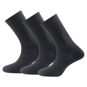 DEVOLD Daily Medium Sock 3-Pack black zokni